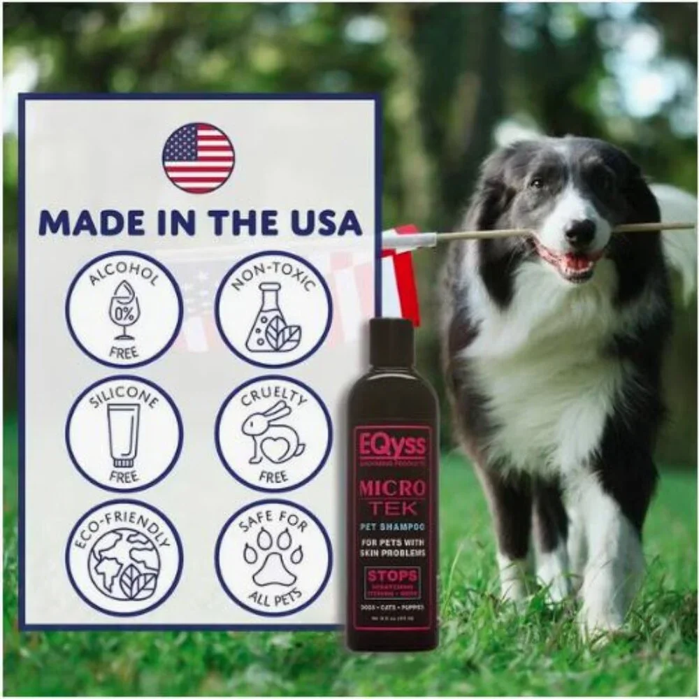 EQyss Grooming Products Micro Tek Pet Shampoo For Dog, Cats, Puppies 16oz